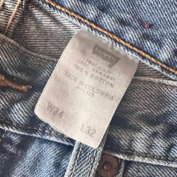 Upcycled Levi's Blue Tie-Dye Flare Jeans‎ - Picture 4 of 6